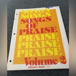 Vintage 1977 Songs Of Praise Volume 2 Sheet Music Paperback Book